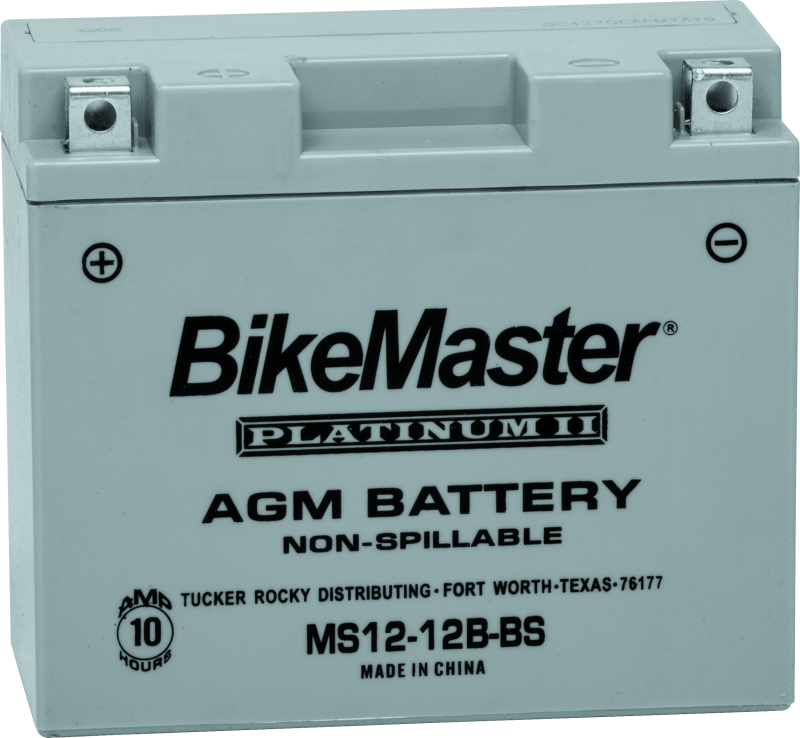 BikeMaster AGM Battery - MS12-12B-BS-tuningsupply.com