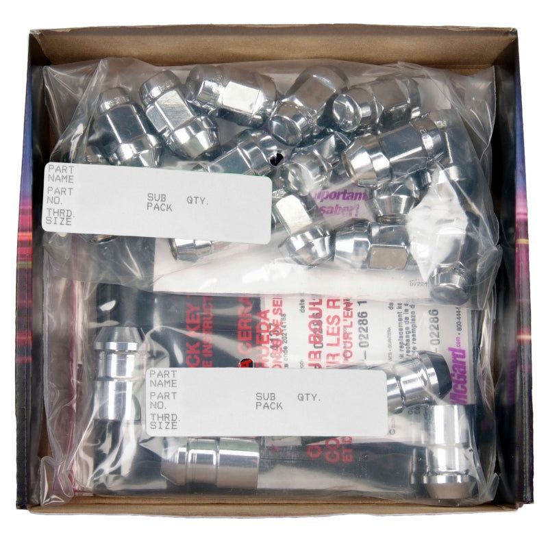 McGard 5 Lug Hex Install Kit w/Locks (Cone Seat Nut / Bulge) M12X1.5 / 3/4 Hex / 1.45in L - Chrome-tuningsupply.com