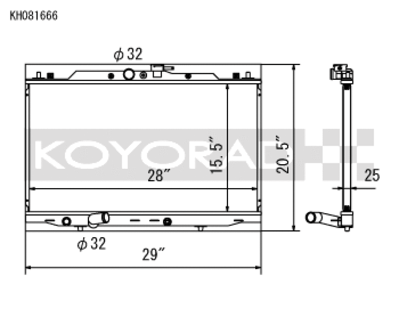 
  

Koyo KH081666 - KOYKH081666 - Koyo 04-08 Acura TSX 2.4L (MT) Racing Radiator - 25MM CORE - Shipped in Europe - Tuningsupply.com

