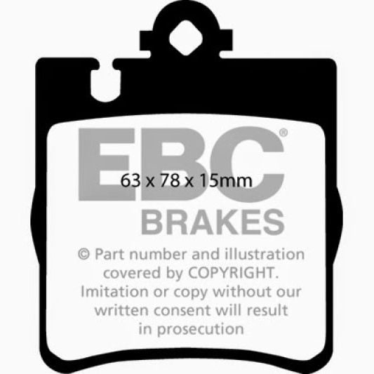 EBC 03 Mercedes-Benz C230 (W203) 2.3 Sport Yellowstuff Rear Brake Pads-tuningsupply.com