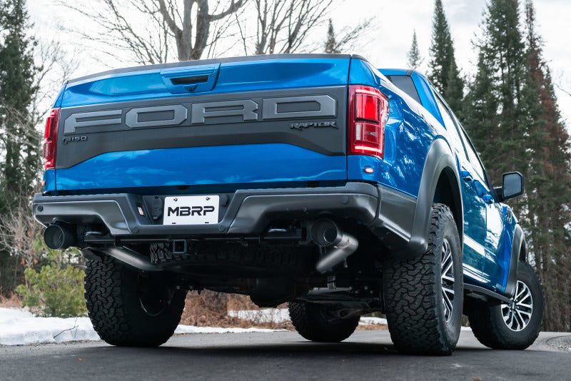

MBRP PS5264409 - MBRPS5264409 - MBRP 17-20 Ford F-150 Raptor 3.5L Ecoboost Dual Rear Exit T409 3in Resonator Back Exhaust System - Shipped in Europe - Tuningsupply.com
