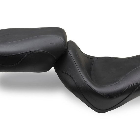 Mustang 04-09 Honda VTX1300C Sport Touring 2PC Seat - Black-tuningsupply.com