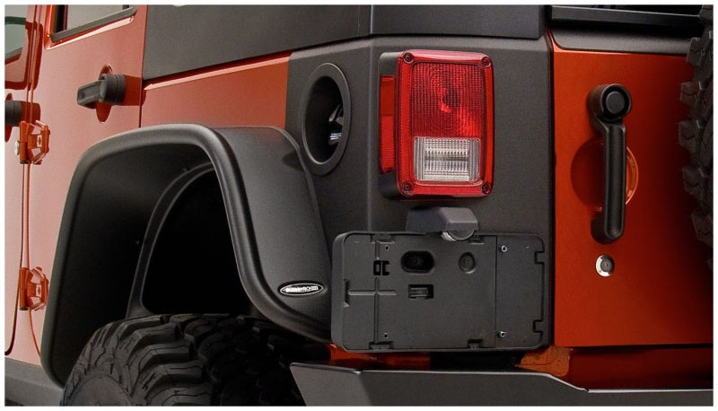 Bushwacker 07-18 Jeep Wrangler Trail Armor Rear Corners - Black-tuningsupply.com