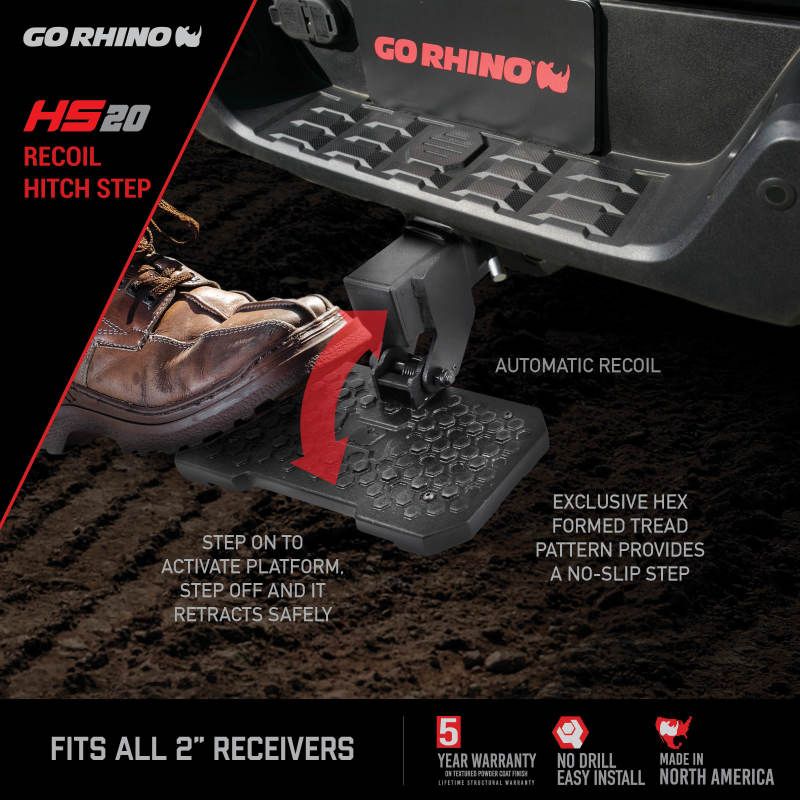 Go Rhino HS-20 Hitch Bumper Step-tuningsupply.com