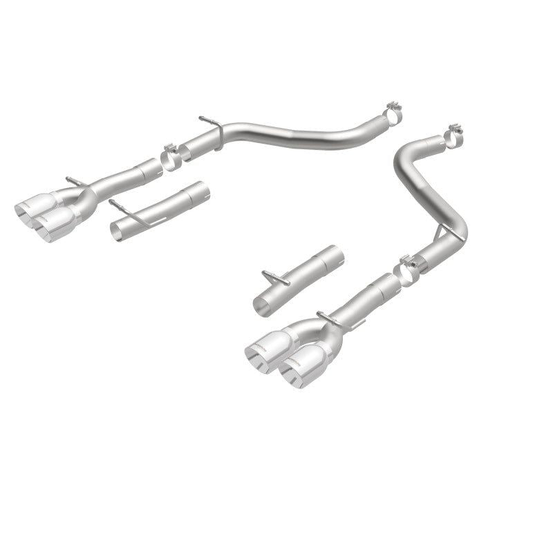 MagnaFlow Axle-Back, SS, 2.5in, Quad Split Rear 3.5in Tip 2015 Dodge Challenger 3.6L V6-tuningsupply.com