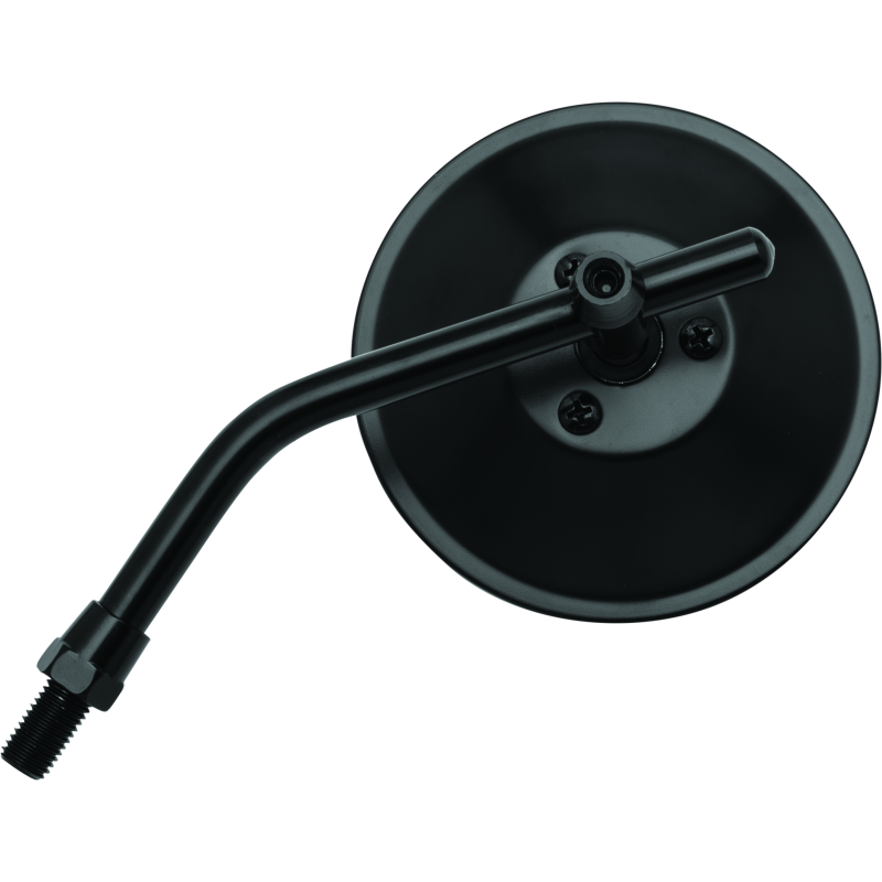 BikeMaster 4in Adjustable Round Mirror 10mm - Each - Black-tuningsupply.com