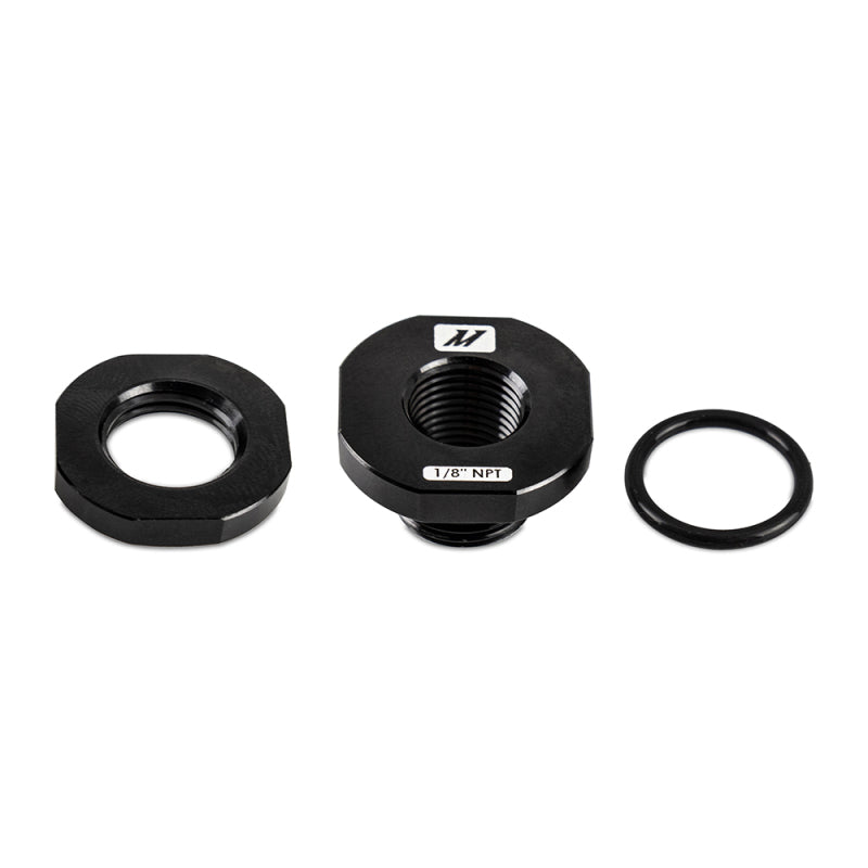 Mishimoto 1/8in NPT CNC-Machined Nozzle Mount Adapter - Black-tuningsupply.com