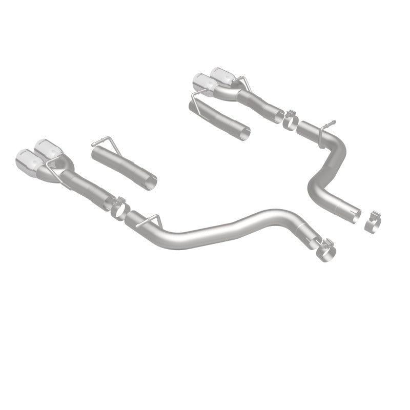 MagnaFlow Axle-Back, SS, 2.5in, Quad Split Rear 3.5in Tip 2015 Dodge Challenger 3.6L V6-tuningsupply.com