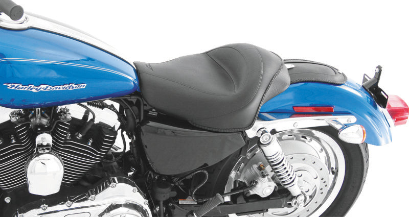 

Mustang Motorcycle 76159 - MMP76159 - Mustang 04-21 Harley Sportster 4.5 GAL Standard Touring Solo Seat - Black - Shipped in Europe - Tuningsupply.com
