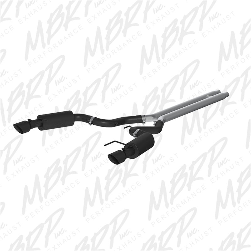 

MBRP PS7239BLK - MBRPS7239BLK - MBRP 15 Ford Mustang GT 5.0 Convertible Black 3in Cat Back Dual Split Rear Exit (Street Version) - Shipped in Europe - Tuningsupply.com
