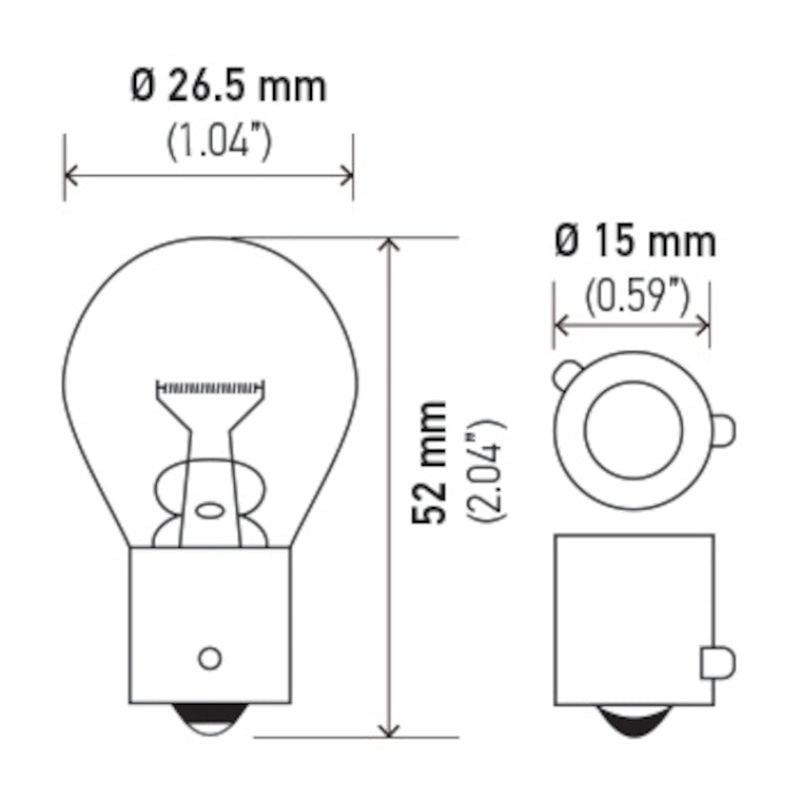 Hella Bulb 9507 24V 21W BAU15s S8 AMBER-tuningsupply.com