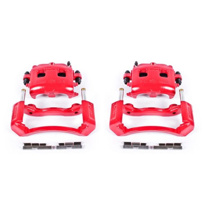 Power Stop 02-05 Dodge Ram 1500 Front Red Calipers w/Brackets - Pair-tuningsupply.com