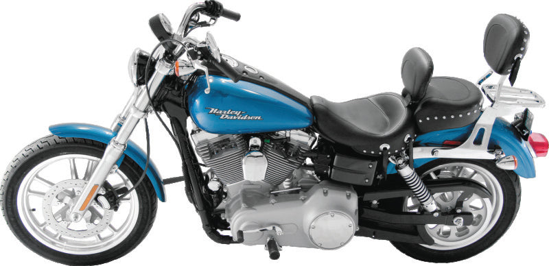 

Mustang Motorcycle 79346 - MMP79346 - Mustang 06-17 Harley Dyna Wide Touring Solo Seat w/Driver Backrest w/Studs - Black - Shipped in Europe - Tuningsupply.com
