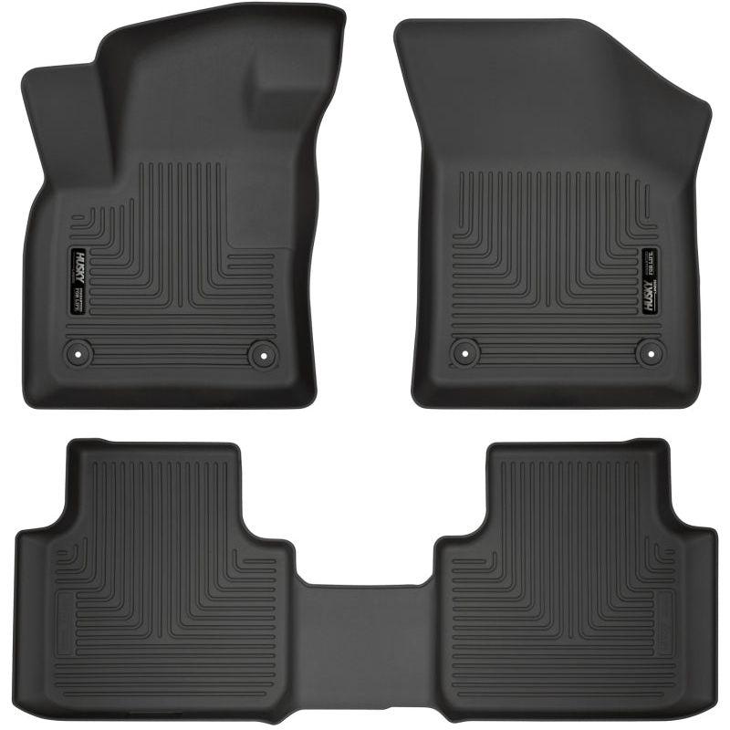 Husky Liners 18-19 Volkswagen Atlas Weatherbeater Black Front & 2nd Seat Floor Liners-tuningsupply.com