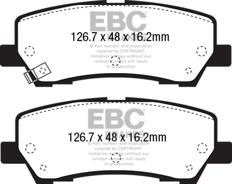 EBC 15+ Ford Mustang 2.3 Turbo Performance Pkg Yellowstuff Rear Brake Pads-tuningsupply.com