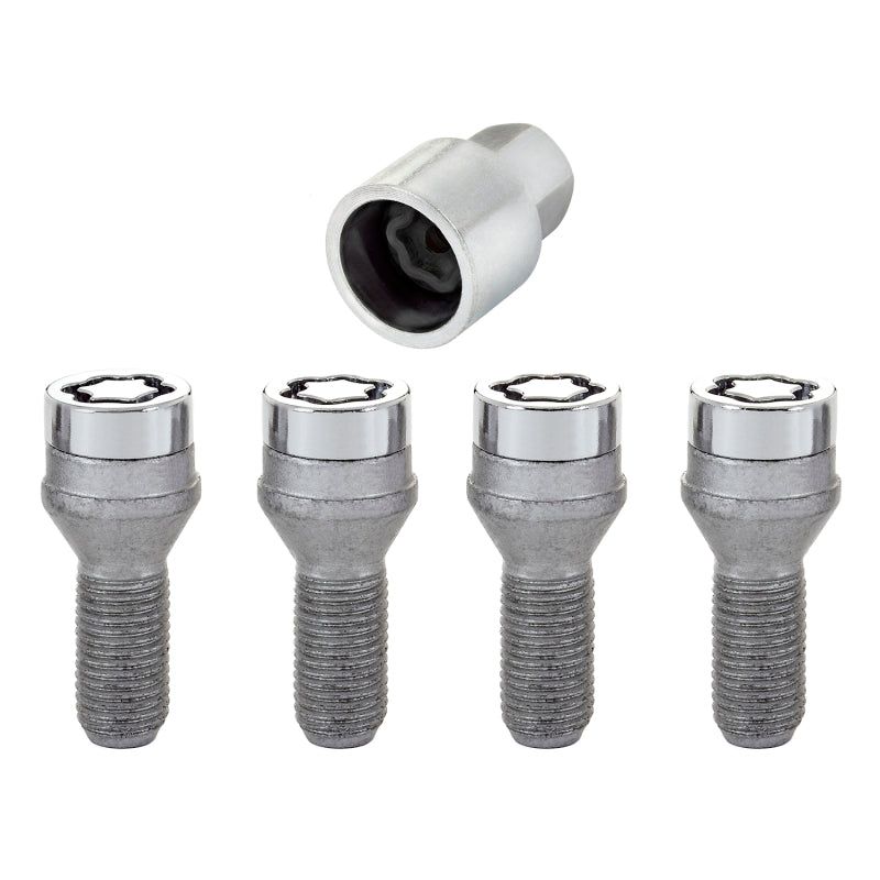 McGard Wheel Lock Bolt Set - 4pk. (Cone Seat) M14X1.25 / 17mm Hex / 27.3mm Shank Length - Chrome-tuningsupply.com