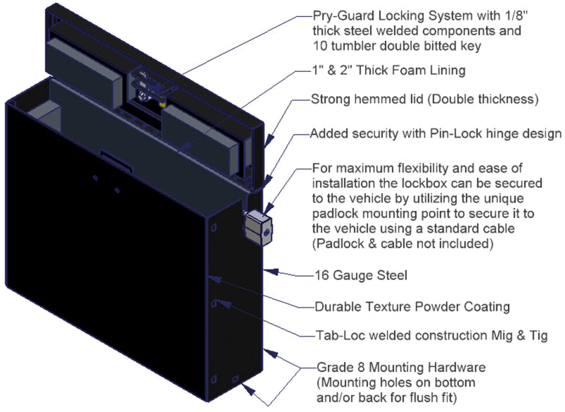 

Tuffy Products 182-01 - TFY182-01 - Tuffy Laptop Computer Lockbox W/ Keyed Lock - Shipped in Europe - Tuningsupply.com
