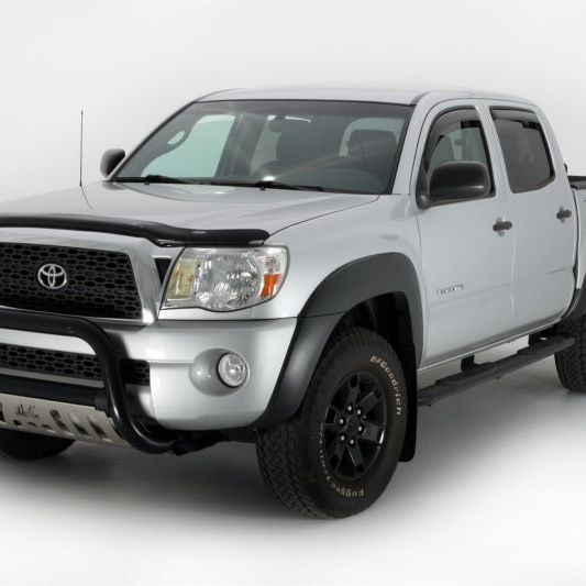 AVS 05-15 Toyota Tacoma Double Cab Ventvisor In-Channel Front & Rear Window Deflectors 4pc - Smoke-tuningsupply.com