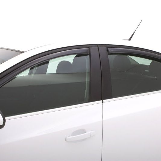 AVS 11-15 Chevy Cruze Ventvisor In-Channel Front & Rear Window Deflectors 4pc - Smoke-tuningsupply.com