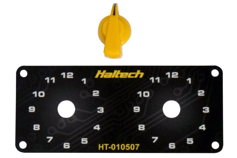 Haltech Dual Switch Panel Kit w/Yellow Knob-tuningsupply.com