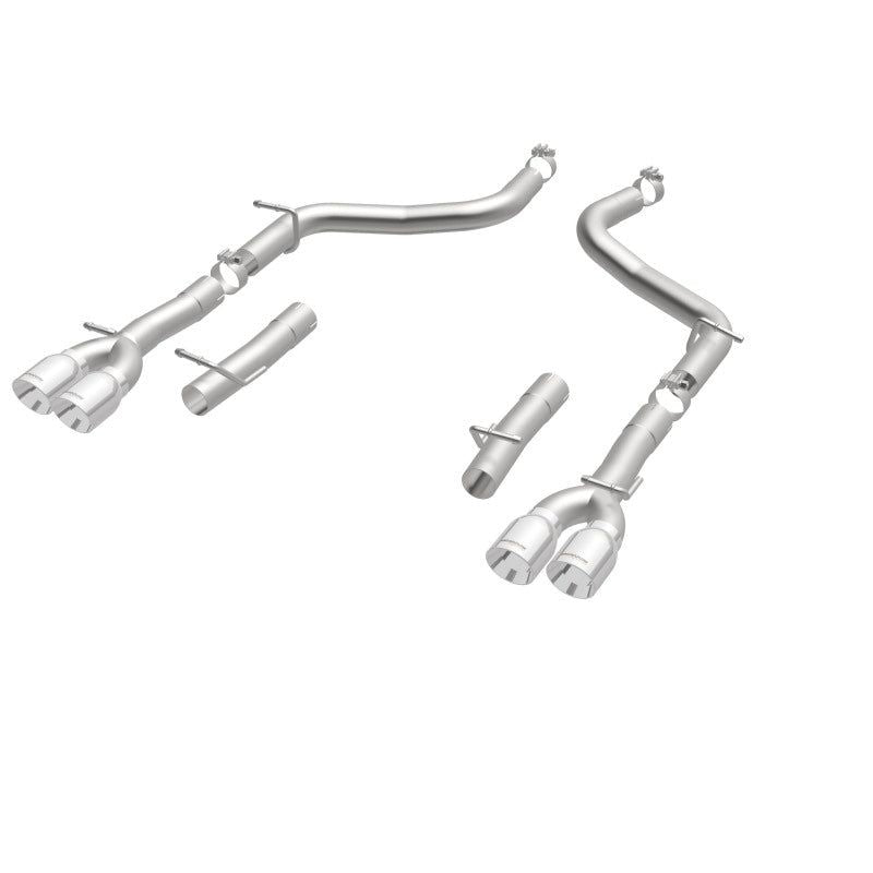 MagnaFlow Axle-Back, SS, 2.5in, Quad Split Rear 3.5in Tip 2015 Dodge Challenger 3.6L V6-tuningsupply.com