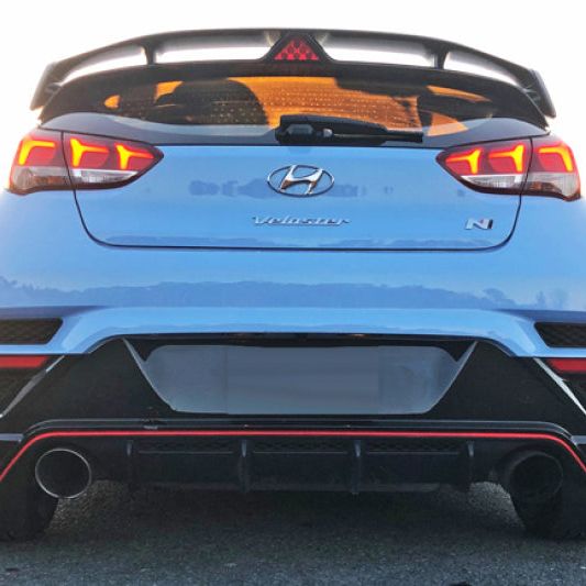 Rally Armor 19-22 Hyundai Veloster N Black UR Mud Flap w/ Performance Blue Logo-Mud Flaps-Rally Armor-RALMF57-UR-BLK/PBL-SMINKpower Performance Parts