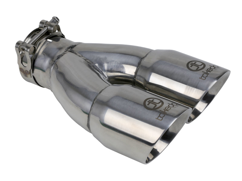 

aFe 49T25364-P10 - AFE49T25364-P10 - aFe Takeda 2.5in 304 Stainless Steel Clamp-on Exhaust Tip 2.5in Inlet 3in Dual Outlet - Polished - Shipped in Europe - Tuningsupply.com
