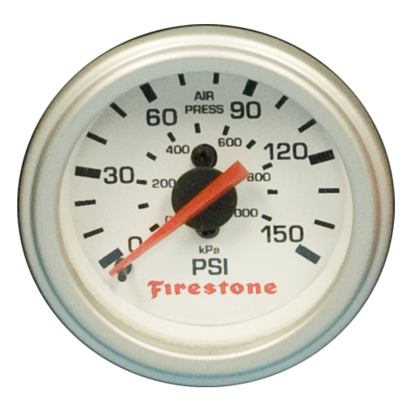 Firestone Replacement Single Pressure Gauge - White Face (For PN 2225 / 2229 / 2196) (WR17609181)-tuningsupply.com