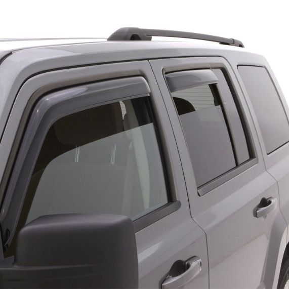 AVS 07-18 Jeep Patriot Ventvisor In-Channel Front & Rear Window Deflectors 4pc - Smoke-tuningsupply.com