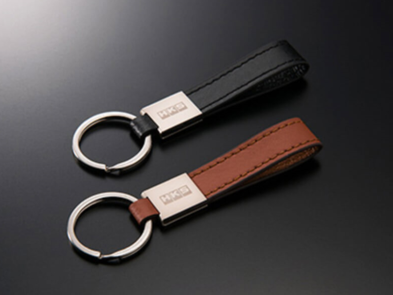 HKS HKS LEATHER KEYRING BLACK-tuningsupply.com