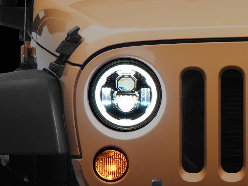 

Raxiom J178741 - RAXJ178741 - Raxiom 07-18 Jeep Wrangler Axial Series 7-Inch LED Headlights w DRL/ Black Housing - Clear Lens - Shipped in Europe - Tuningsupply.com
