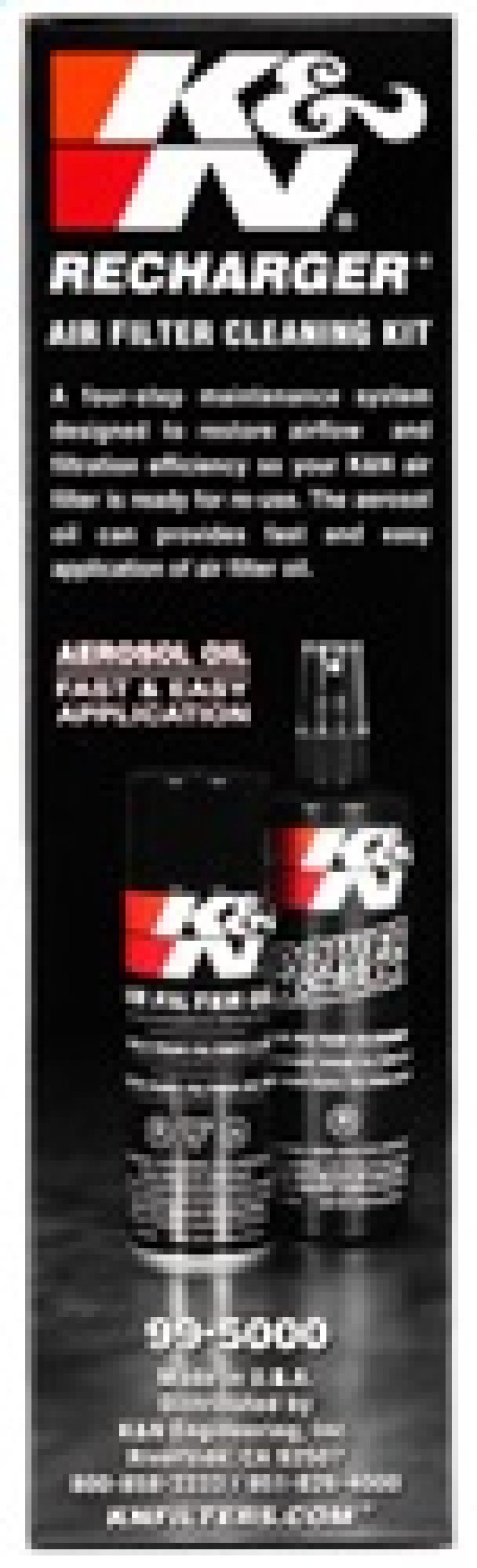 

K&N Engineering  - KNN99-5000 - K&N Aerosol Oil Recharger Service Kit - Shipped in Europe - Tuningsupply.com
