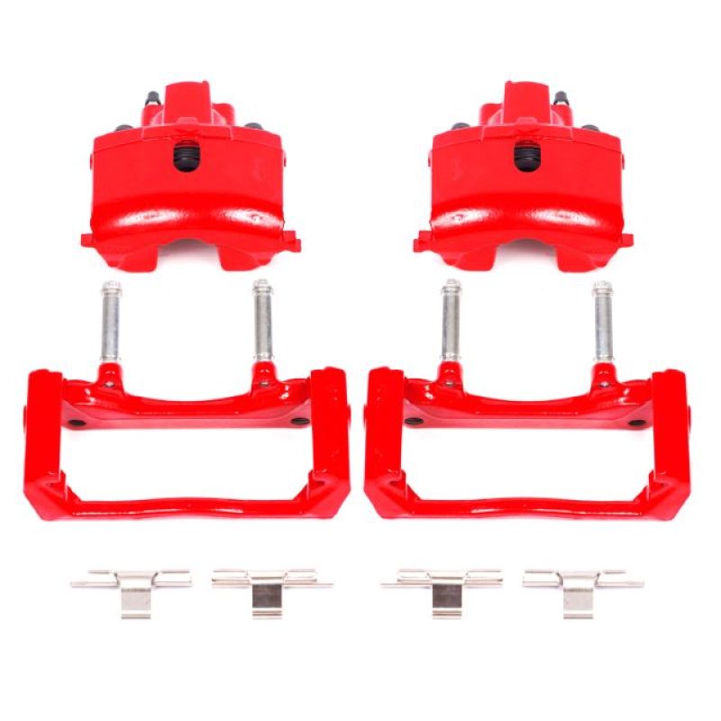 Power Stop 07-09 Chrysler Aspen Rear Red Calipers w/Brackets - Pair-tuningsupply.com