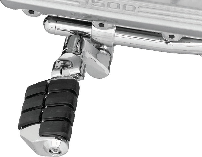 Kuryakyn Dually ISO Offset Highway Pegs With 1inch Clamp Chrome (Pair)-tuningsupply.com