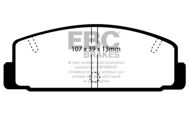 EBC 03-04 Mazda Protege 2.0 Turbo (Mazdaspeed) Greenstuff Rear Brake Pads-tuningsupply.com