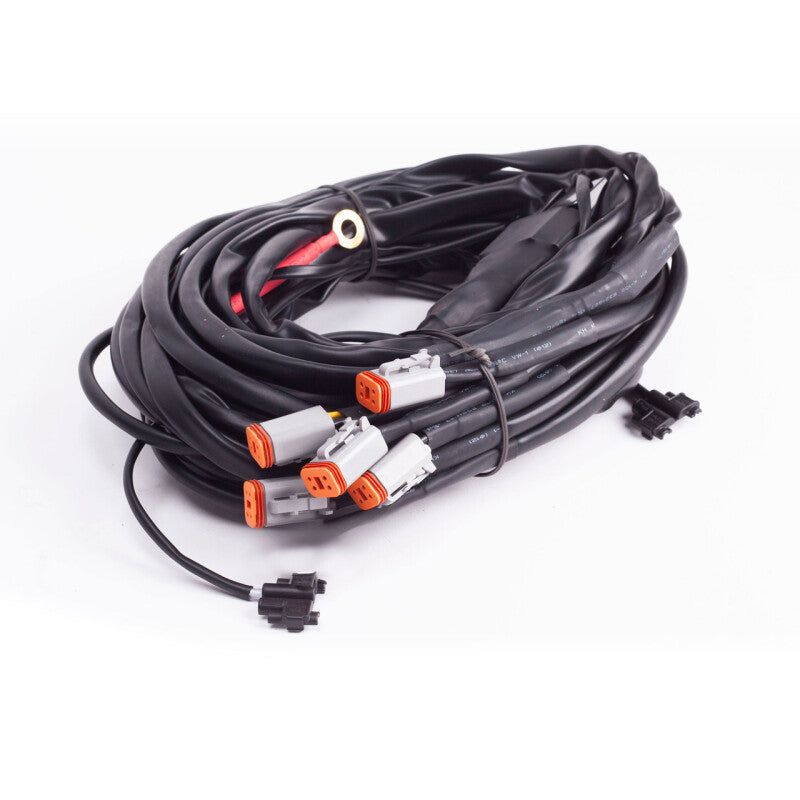 

Baja Designs 64-0324-UP - BAJ64-0324-UP - Baja Designs Universal LP4/LP6 Upfitter Wiring Harness - 5 Light Max - Shipped in Europe - Tuningsupply.com
