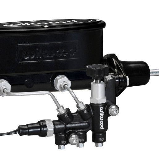 Wilwood HV Tandem M/C Kit w L/H Bracket & Prop Valve - 7/8in Bore Black-W/Pushrod-Brake Master Cylinder-Wilwood-WIL261-13271-BK-SMINKpower Performance Parts