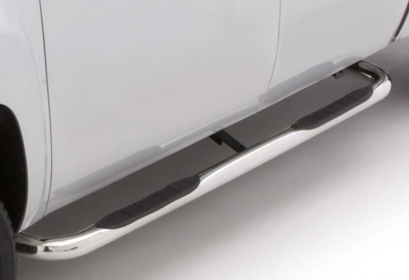 Lund 15-17 Chevy Colorado Crew Cab 3in. Round Bent SS Nerf Bars - Polished-tuningsupply.com