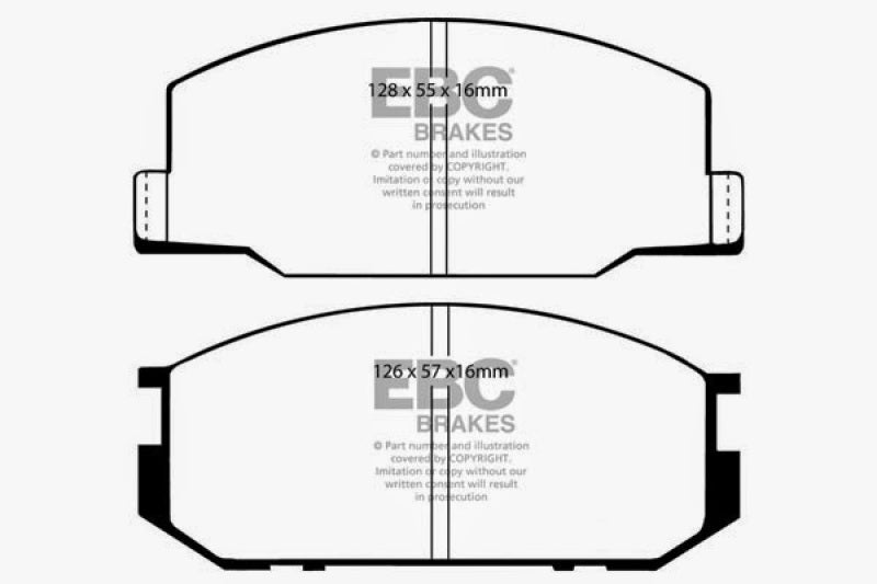 EBC 85-90 Lotus Esprit 2.2 Yellowstuff Front Brake Pads-tuningsupply.com