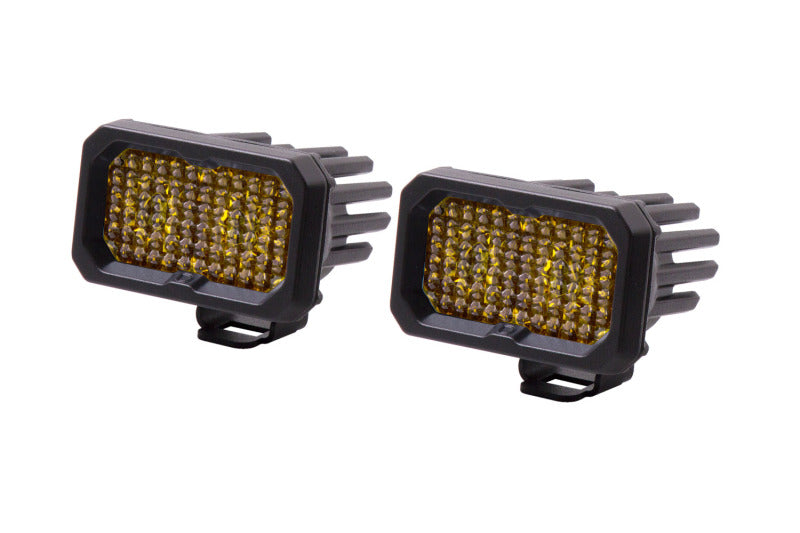 Diode Dynamics Stage Series 2 In LED Pod Pro - Yellow Flood Standard ABL (Pair)-tuningsupply.com