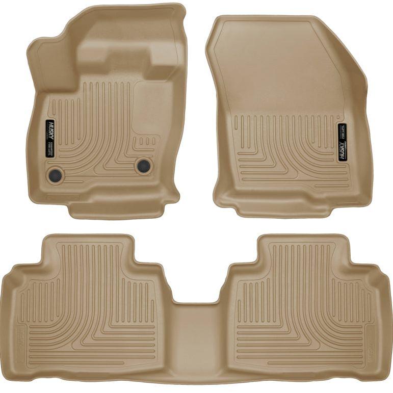 Husky Liners 2015 Ford Edge WeatherBeater Front & 2nd Row Combo Tan Floor Liners-tuningsupply.com