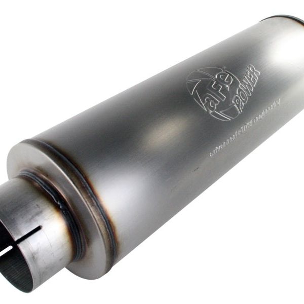 aFe MACHForce XP Exhausts Mufflers SS-409 EXH Muffler 5 ID In/Out 8 Dia-tuningsupply.com