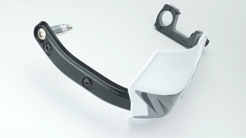 Cycra Vortex Hand Guard/w Universal U-Clamps - White-tuningsupply.com