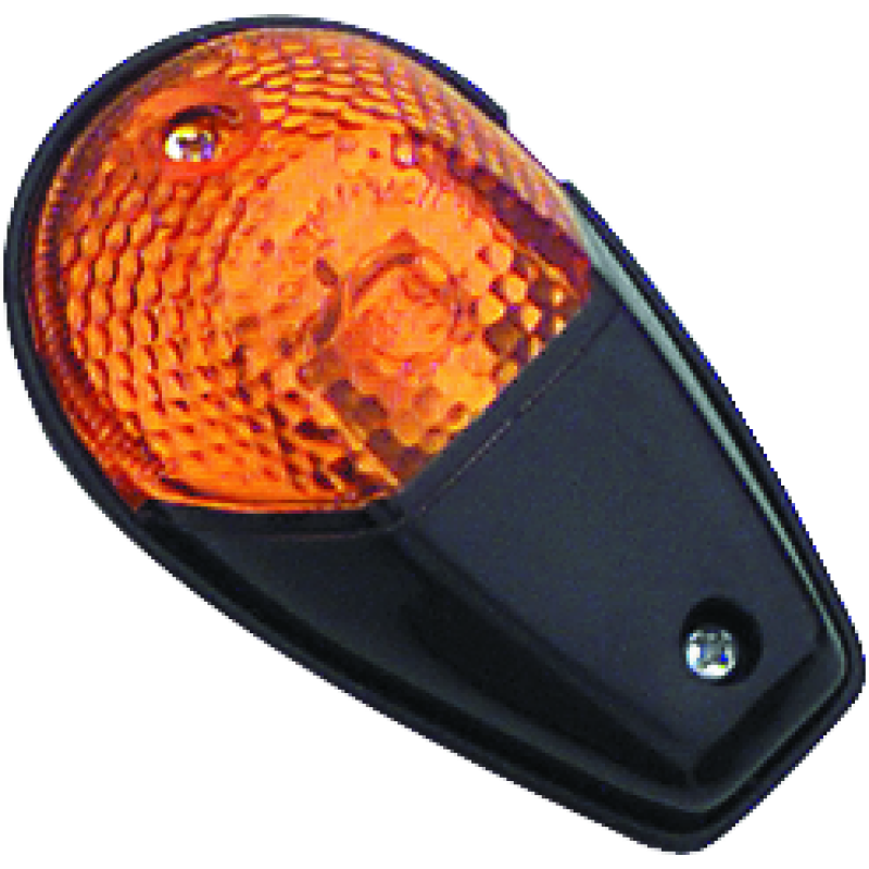 BikeMaster Universal Flush Mount Marker Light - Black/Amber-tuningsupply.com