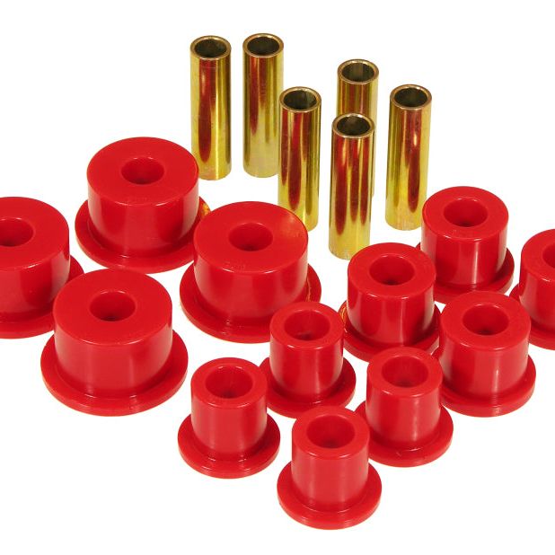 Prothane 74-91 Jeep Cherokee Front Spring & Shackle Bushings (w/ 2in OD Main Eye) - Red-tuningsupply.com