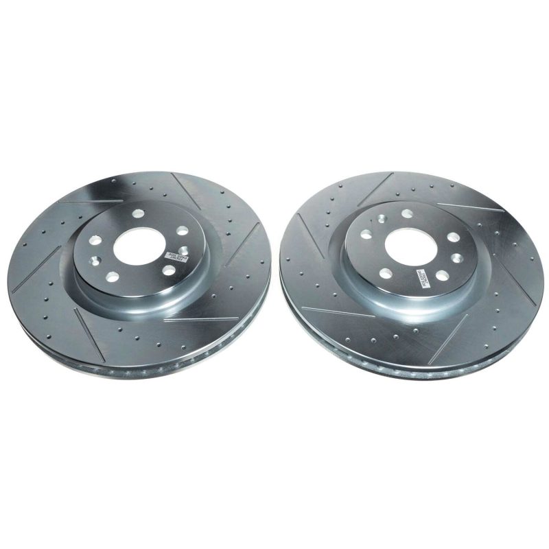 Power Stop 20-21 Chevrolet Corvette Front Evolution Drilled & Slotted Rotor - Pair-tuningsupply.com