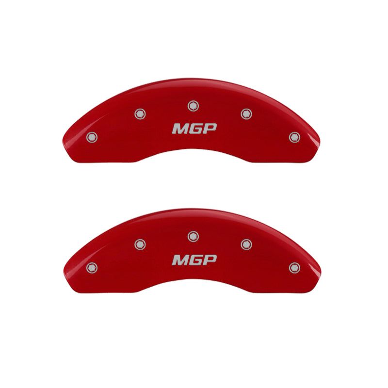 MGP 4 Caliper Covers Engraved Front & Rear MGP Red Finish White Characters 2018 Toyota Camry L/LE/SE-tuningsupply.com