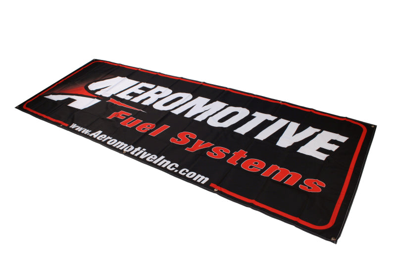 Aeromotive Banner - 32in x 92in (Black/Red)-tuningsupply.com