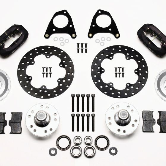 Wilwood Forged Dynalite Front Drag Kit Drilled Rotor 87-93 Mustang 84-86 SVO 5 Lug-Big Brake Kits-Wilwood-WIL140-4503-BD-SMINKpower Performance Parts