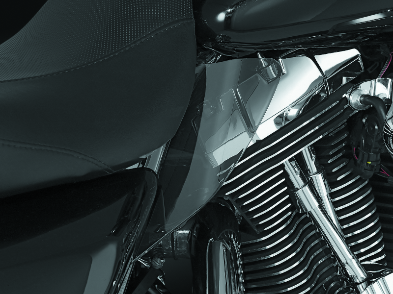 Kuryakyn Saddle Shields Heat Deflectors 97-07 Touring Smoke-tuningsupply.com